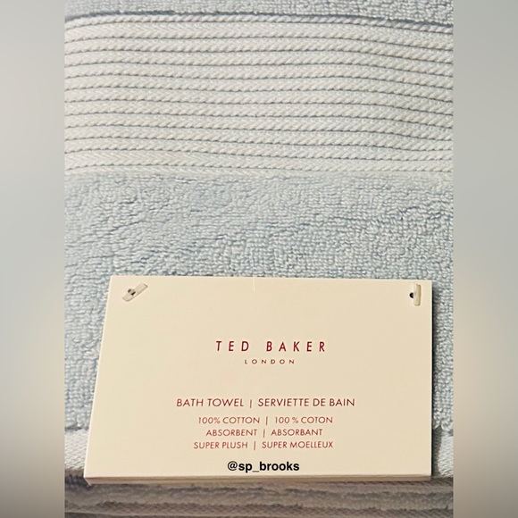 🎁8PC TED BAKER London Bath Towel Set -Powder Blue- Absorbent Super Plush Cotton - Picture 3 of 10